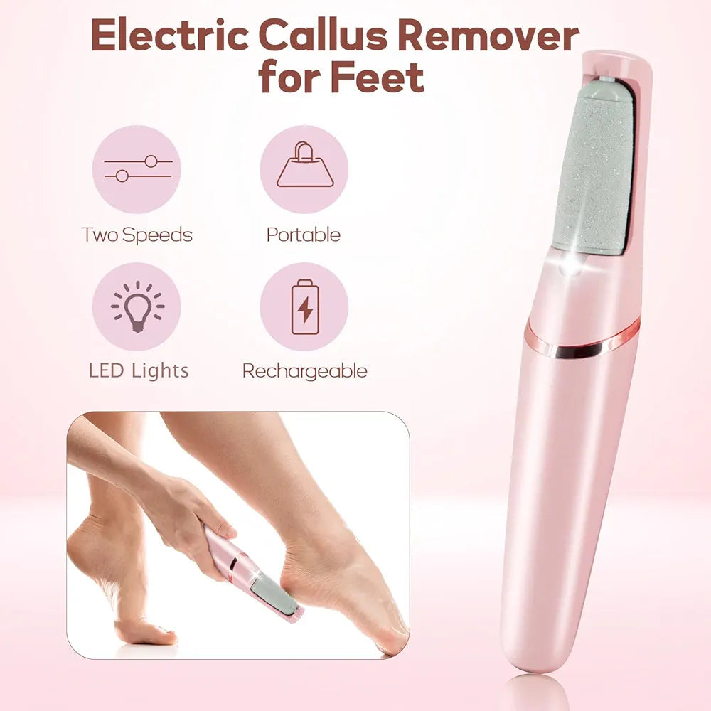 Electric Foot Callus Remover — Rechargeable Pedicure File & Foot Grinder